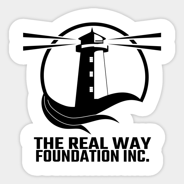 The Real Way Stacked Logo in Black! Sticker by The Real Way Foundation